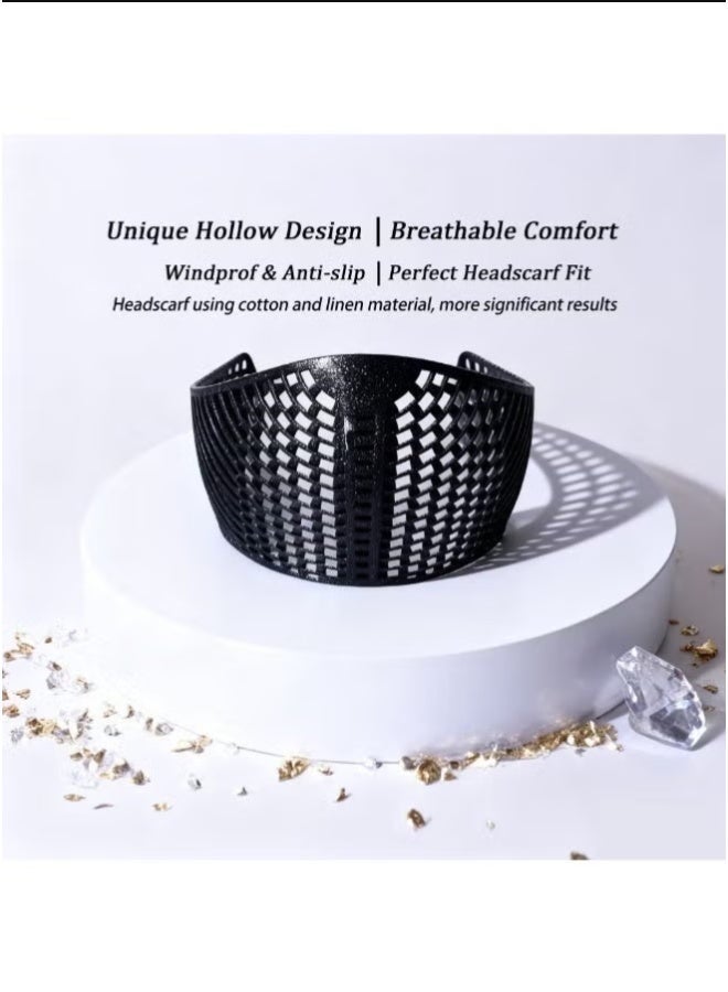 LUXEHIJAB AIRMESH Headscarf Shaper  Breathable Hollow Design Anti-Slip Hijab Volumizer Lightweight & Secure Fit Secure & Comfortable Hair Band for Women - Image 1